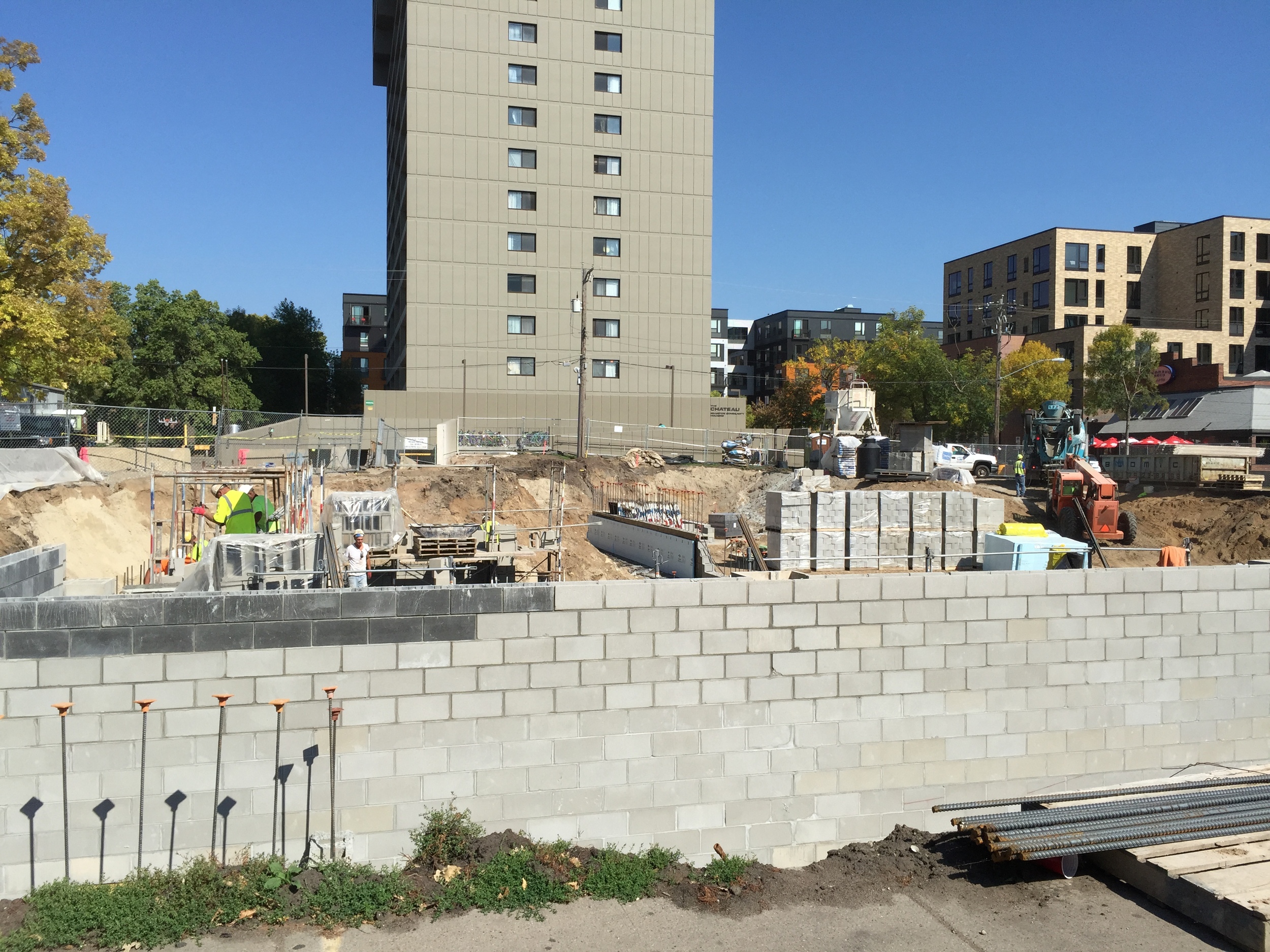 Lower foundation under construction