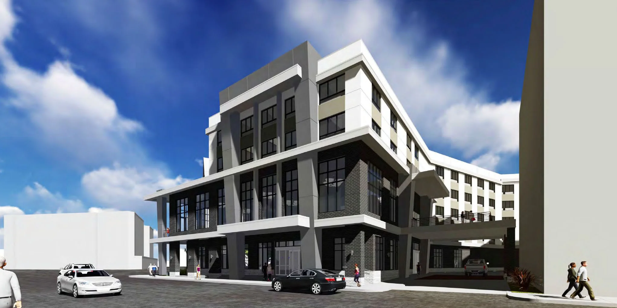 Above: View from Huron Blvd SE (DJR Architecture / CPM Development)