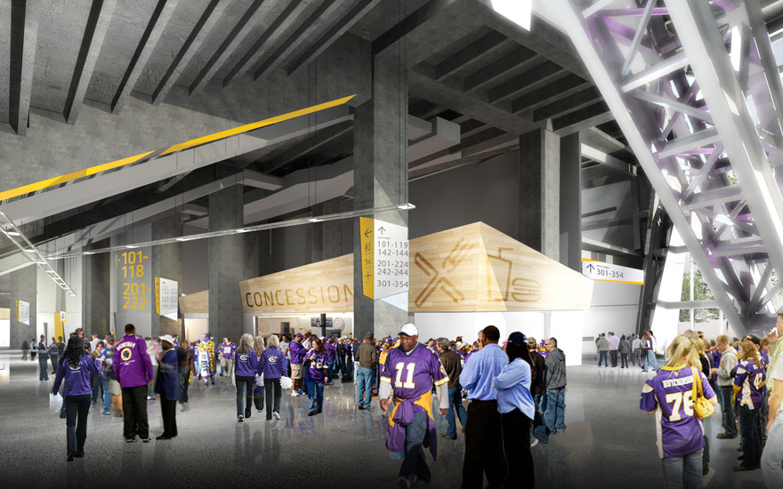 Above: Rendering of the concourse area. (Minnesota Vikings)