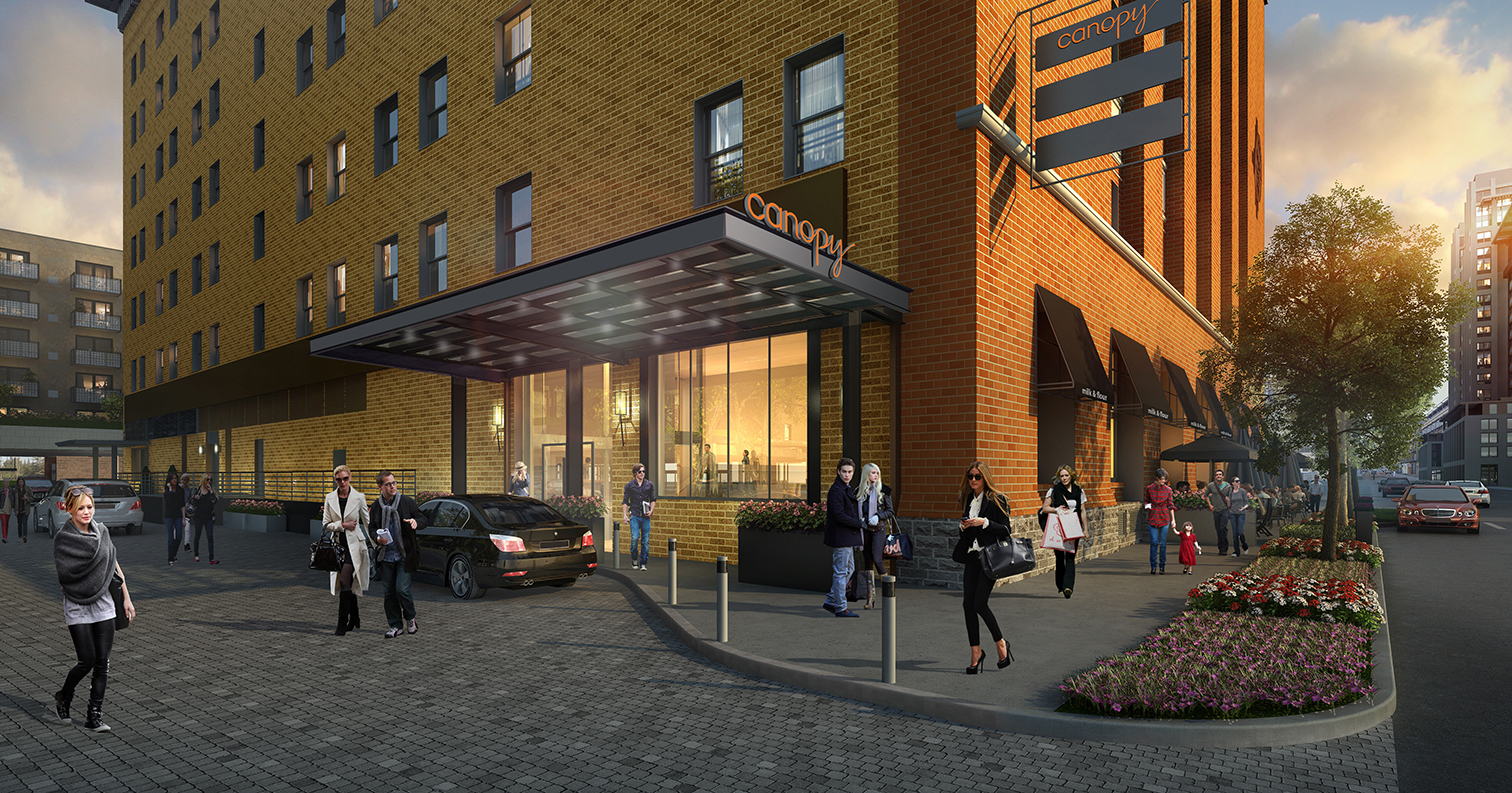 The drop-off area for the Canopy by Hilton planned for Downtown Minneapolis | Canopy by Hilton