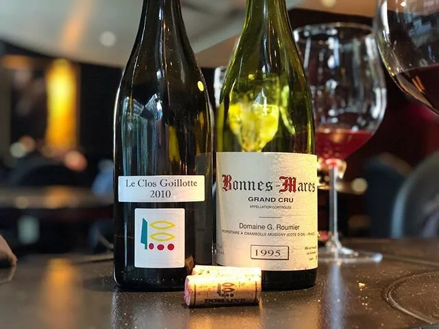 Two very different giants.
-
95 Roumier Bonne Mare - Typical of the vineyard, a wine of power. But this wine showed astounding restraint and elegance. Super fine tannins integrated with a punchy yet deep fruit profile, mind boggling how this can be a