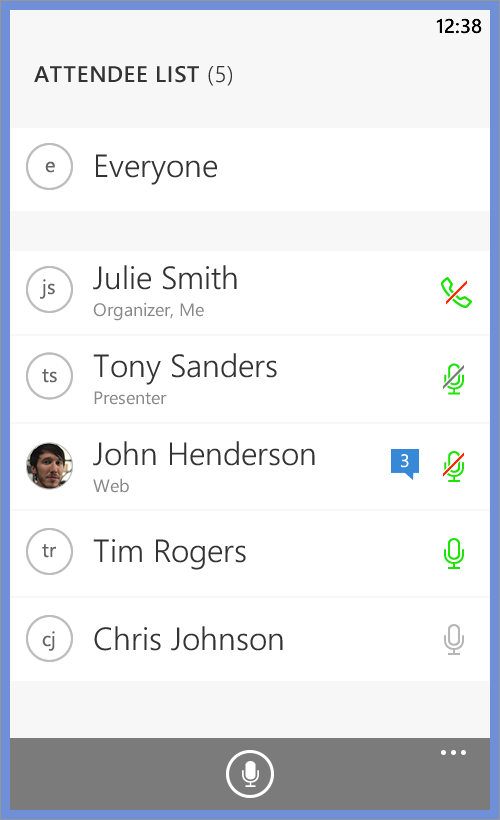 Attendee List