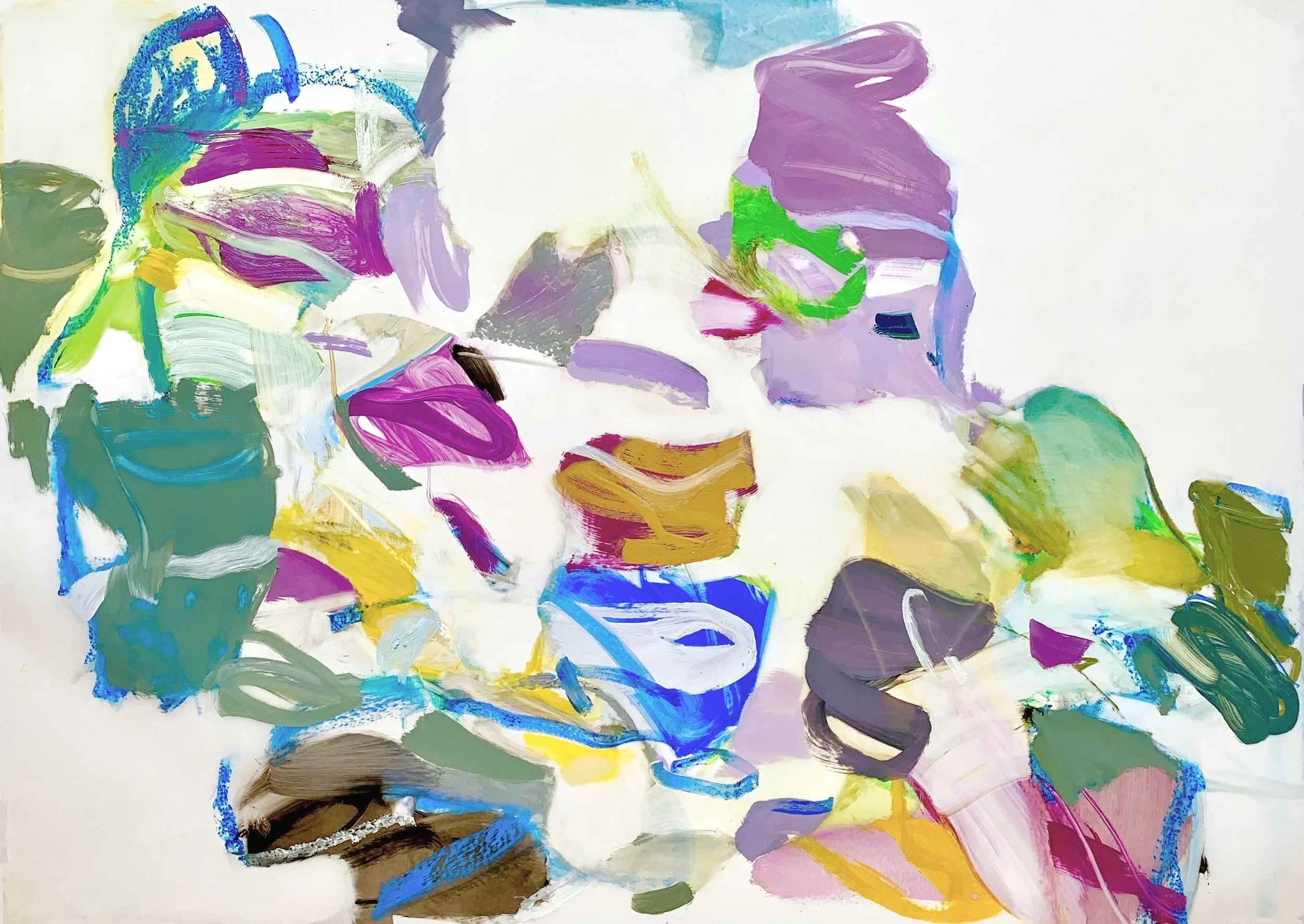 Abstract Vernacular 2019 40 ½ x 29 inches Oil on Mylar