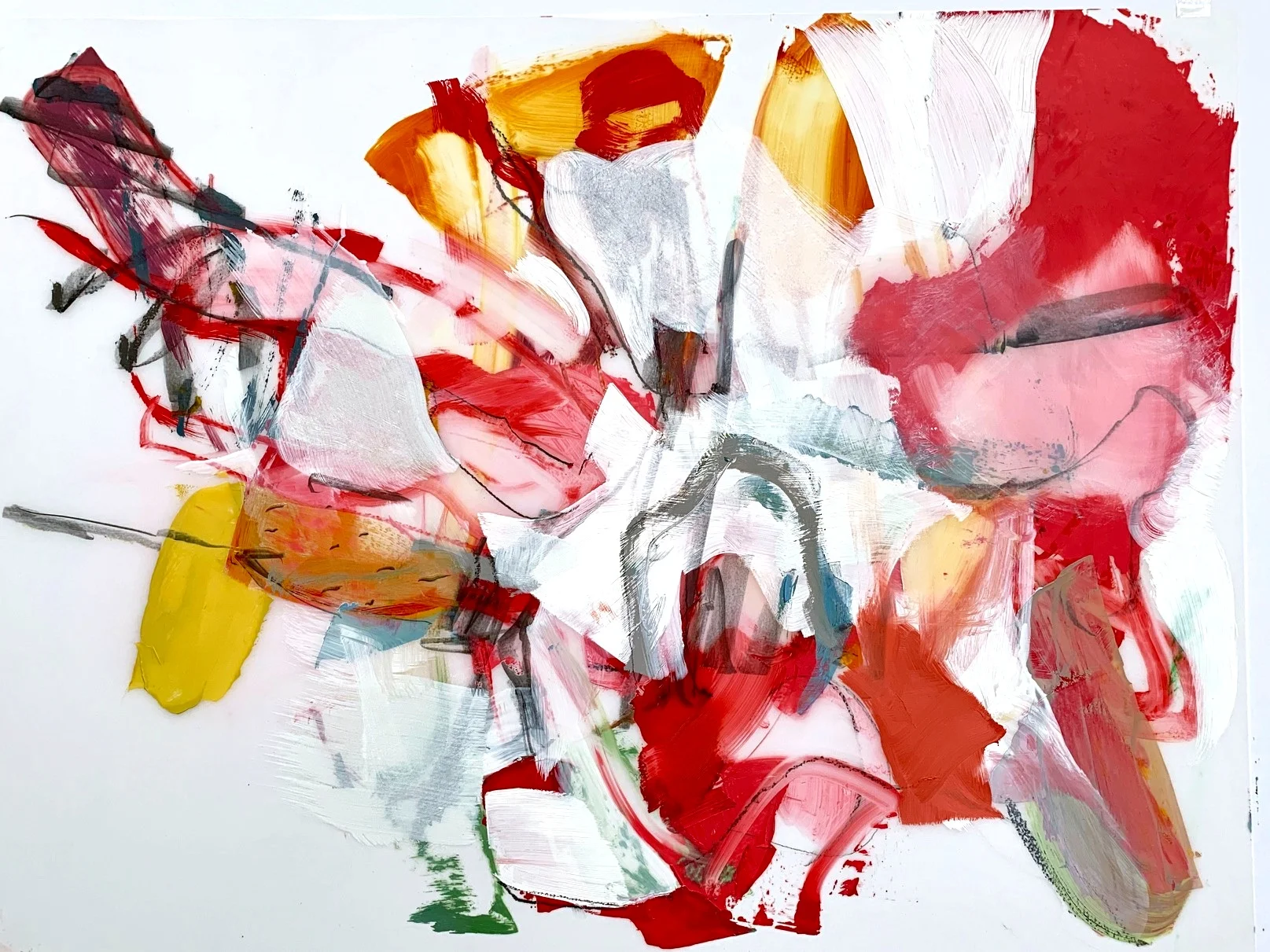 Field X 2019 23 ¼ x 17 ¼ inches Oil on Mylar