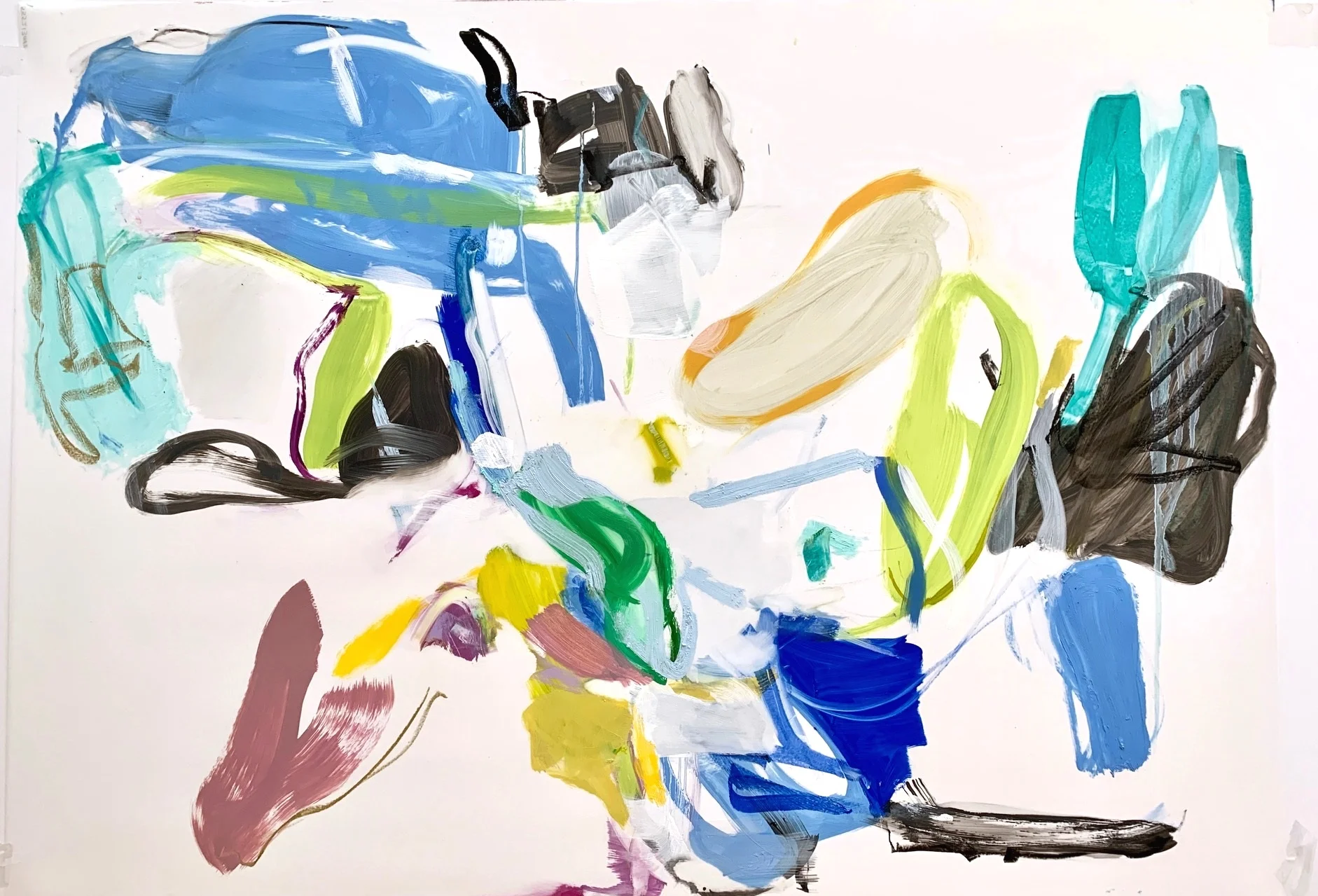 Five Seconds 2019 40 ½ x 29 inches Oil on Mylar