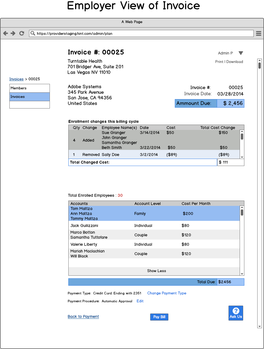 Standard Invoice