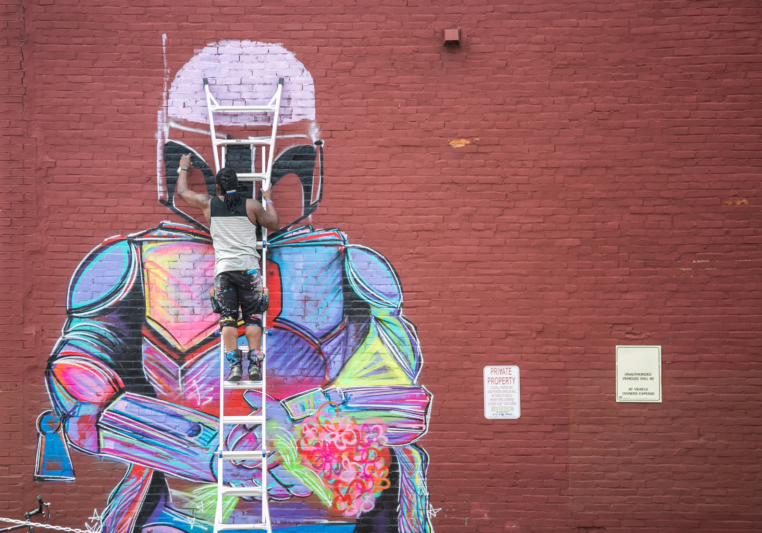 Open Streets Pittsburgh - Baron Batch Mural Painting