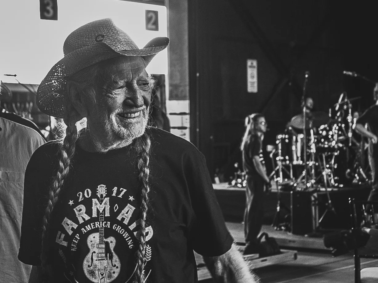 Willie Nelson backstage - Farm Aid 2017