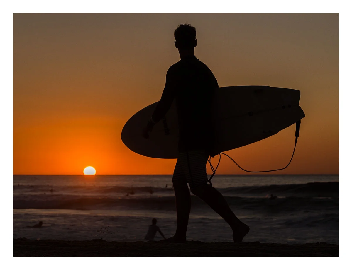 Bondi surfer at sunrise