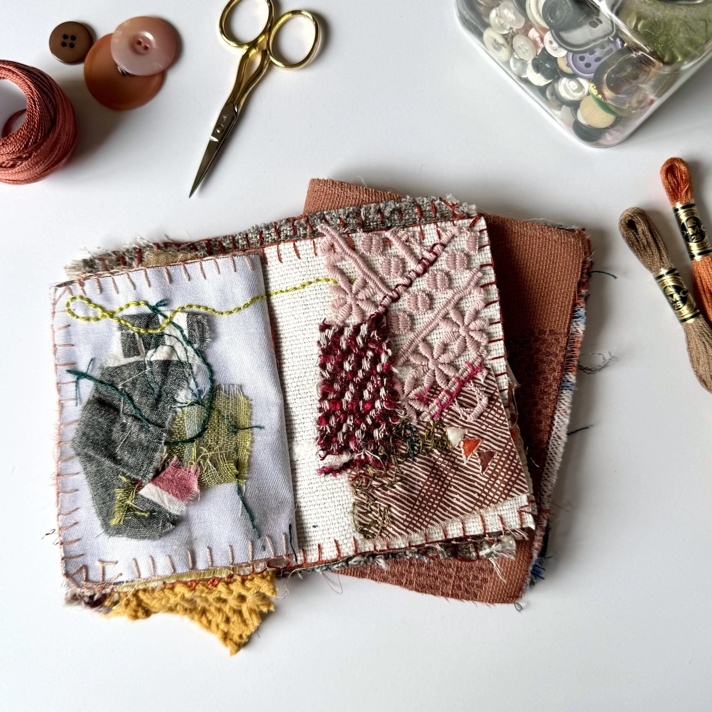 Slow Stitch Fabric Journal (Virtual)