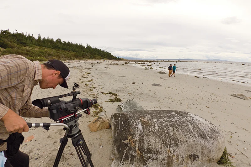 Filmmaker Mike McKinlay (pictured above) and naturalist Rob Butler (top left) are documenting the unique culture, delicate environment and intriguing wildlife of the region spanning Nanaimo south to the San Juan Islands. Photos: George Faulkner