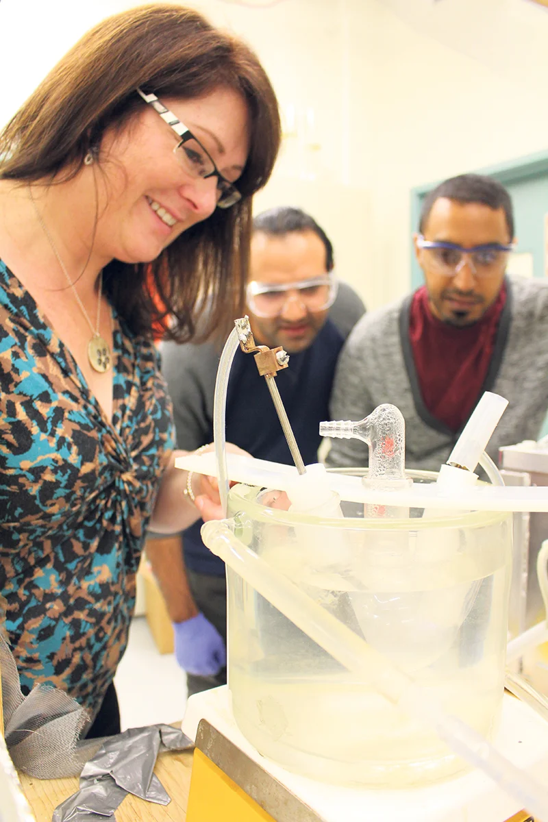 As well as conducting research on the transport of contaminants in groundwater systems, Dr. Sarah Dickson of McMaster University heads up a collaborative graduate program that adopts an interdisciplinary approach to global water issues. Adam Moniz, Moniz Photography