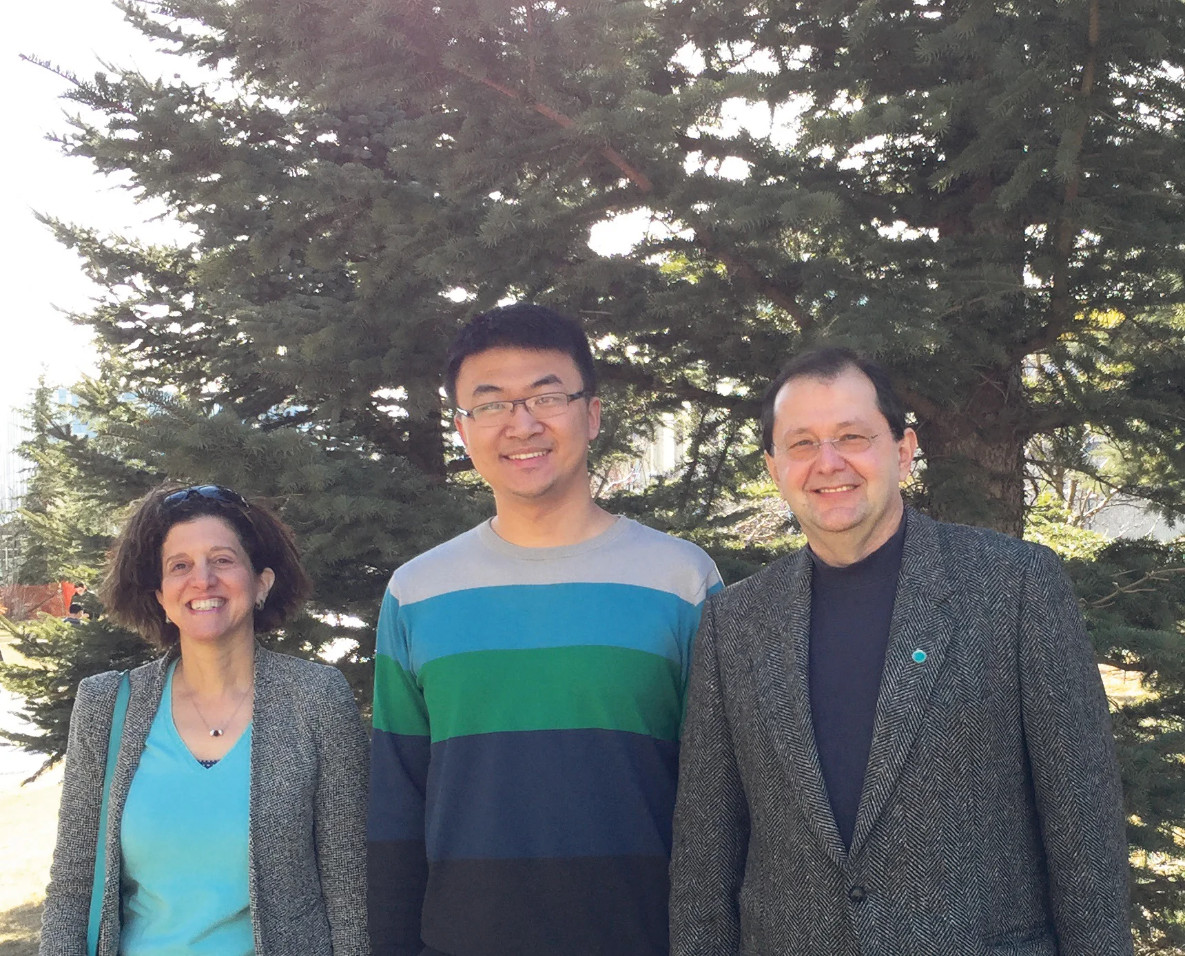 The three inventors of the e-Mosquito. From left, Dr. Orly Yadid-Pecht, Mr. Joseph Wang and Dr. Martin Mintchev. supplied