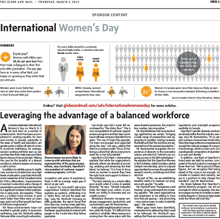 Leveraging the advantage of a balanced workforce