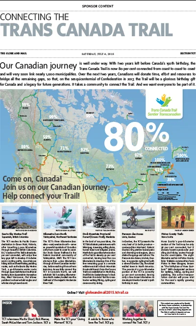Come on, Canada!   Join us on our Canadian journey: Help connect your Trail!