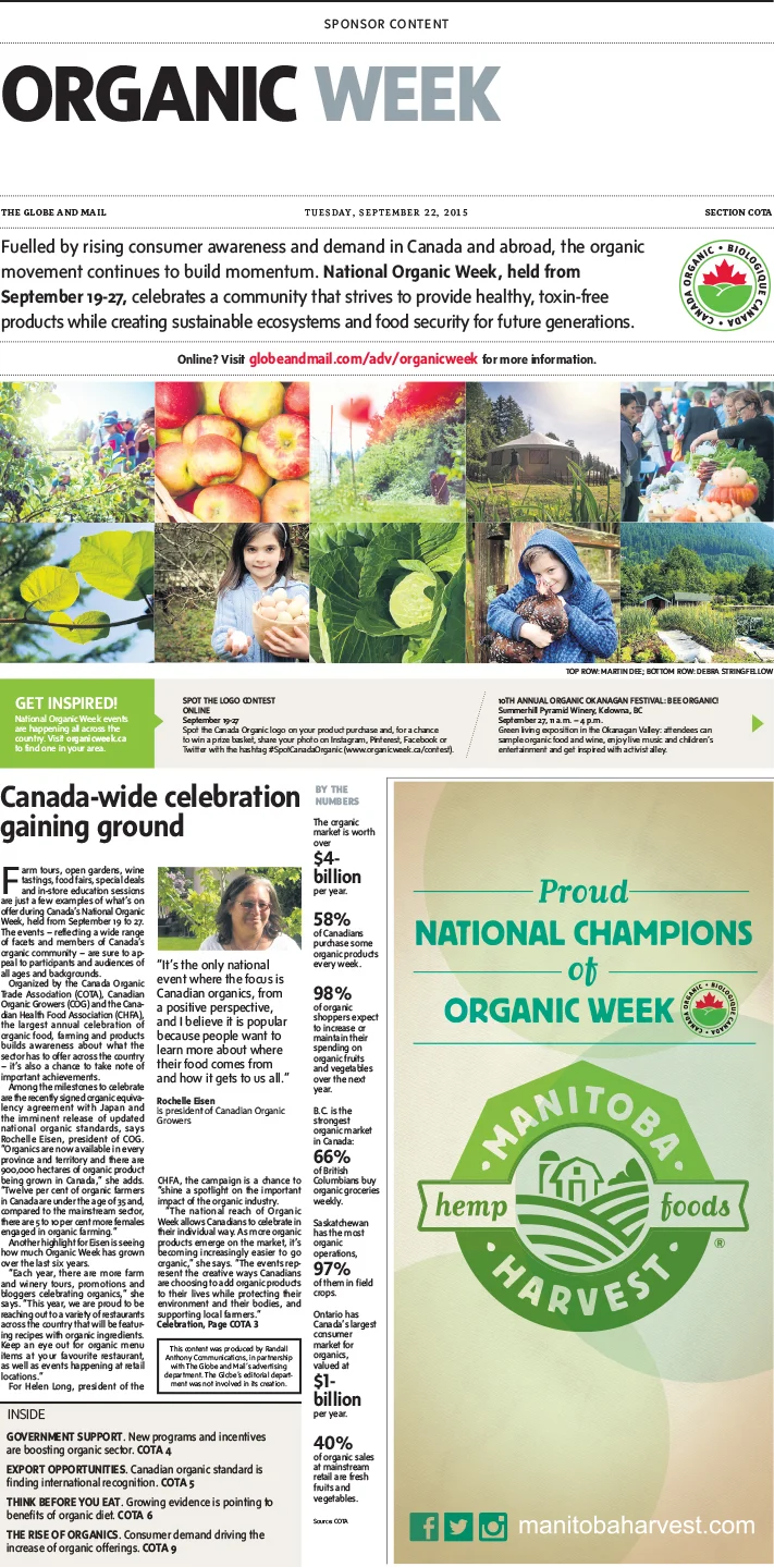 The organic advantage:  Taste, nutrients and reduced exposure to pesticide and herbicide residues