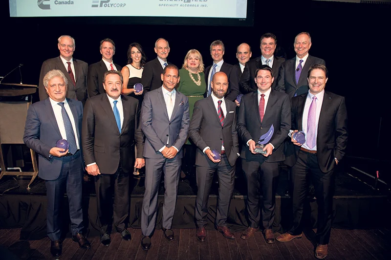 Representatives from all 10 finalists for the 2015 Private Business Growth Award joined together in a group photo. IMAGE COMMISSION