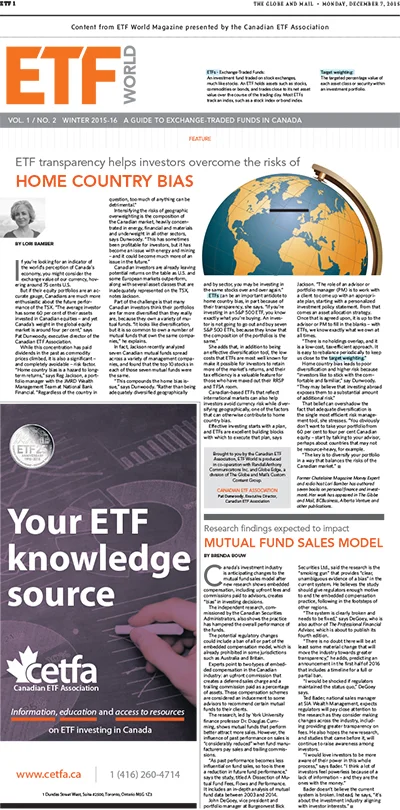 ETF transparency helps investors overcome the risks of home country bias