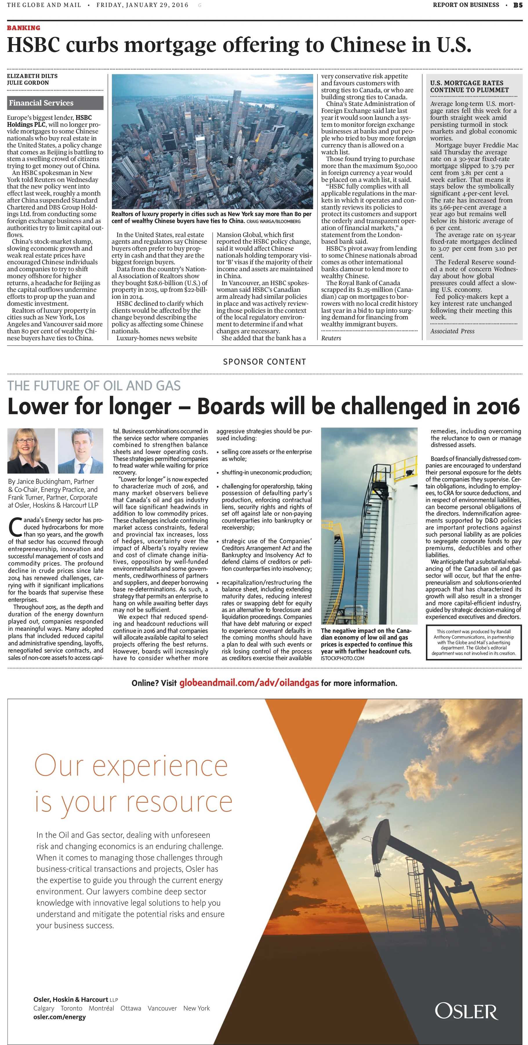 Lower for longer – Boards will be challenged in 2016