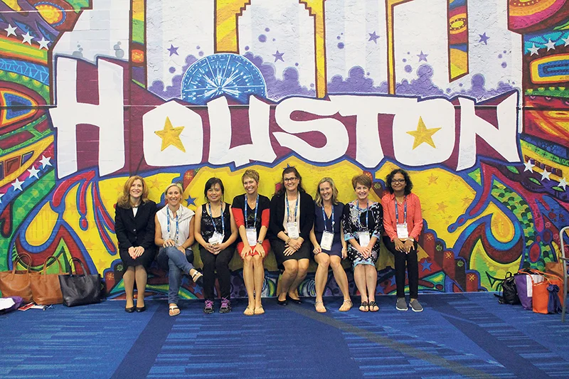 OpenText’s delegation to the 2015 Grace Hopper Conference, including Marie-Eve Racicot (second from left), came away inspired to mentor the next generation of women in technology. OPENTEXT