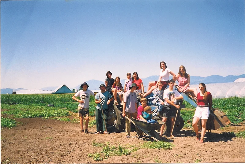  The Forstbauer family, who operate an organic farm in British Columbia.