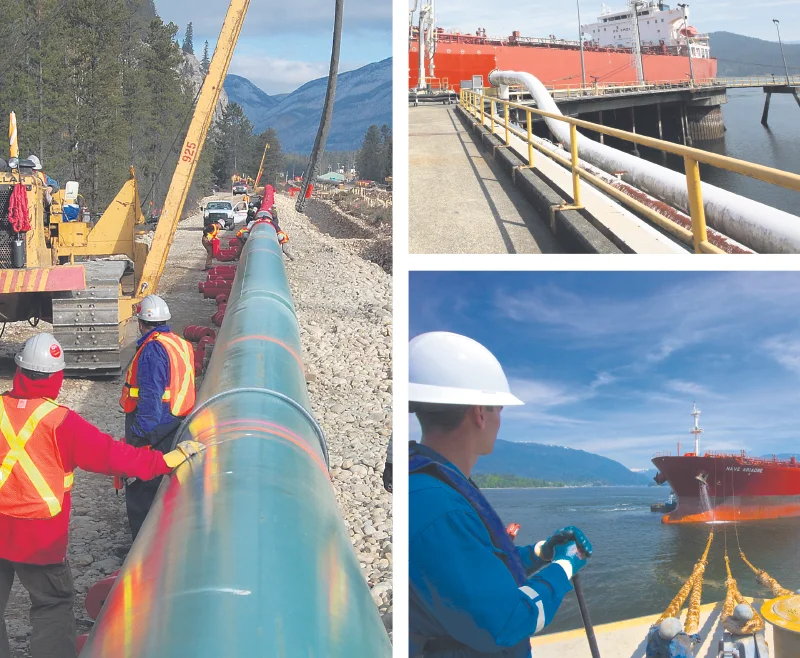 Government approval of pipeline projects, including Kinder Morgan’s expanded Trans Mountain line to Vancouver, means more Canadian oil can be exported overseas. Supplied