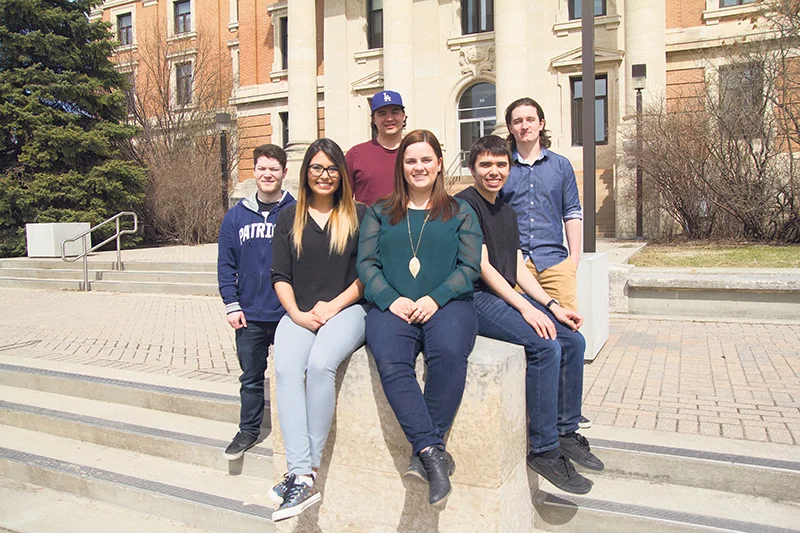 Since 1985, graduates of the University of Manitoba’s ENGAP have joined the ranks of Canada’s indigenous engineers (clockwise fromleft are 2017 graduates Mario Phaneuf, Alex Simard, Michael MacCarthy, Kyle Monkman, Katrine Levesque and Alicia Hill). supplied