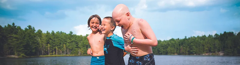 Connecting with children their own age helps campers develop skills for interacting with others. supplied