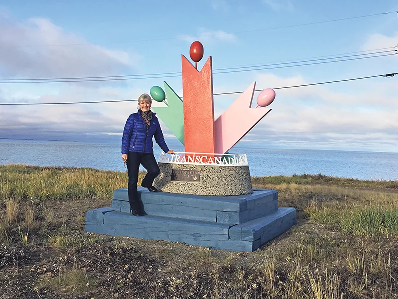 The Great Trail is bringing economic benefits to every province and territory in the country, says TCT president and CEO Deborah Apps, pictured here in Tuktoyaktuk, NWT. supplied