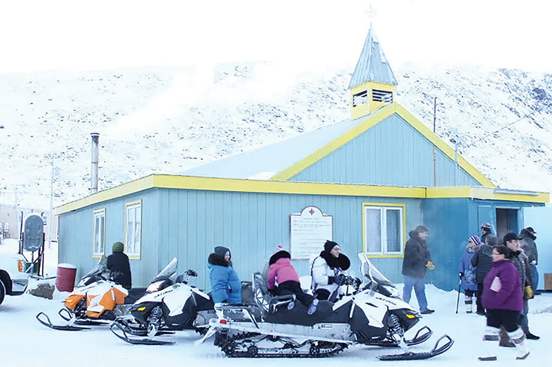 Pangnirtung residents gather at the youth centre. supplied