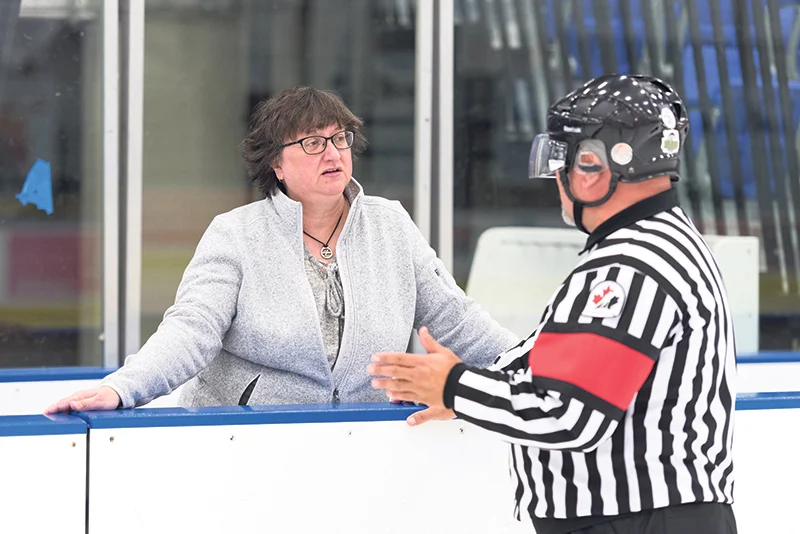 University of Regina researcher Kim Dorsch is working with hockey referees to achieve better outcomes through mental performance training. SUPPLIED