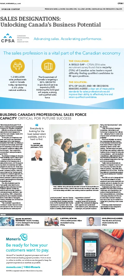 Wanted: Skilled sales professionals 