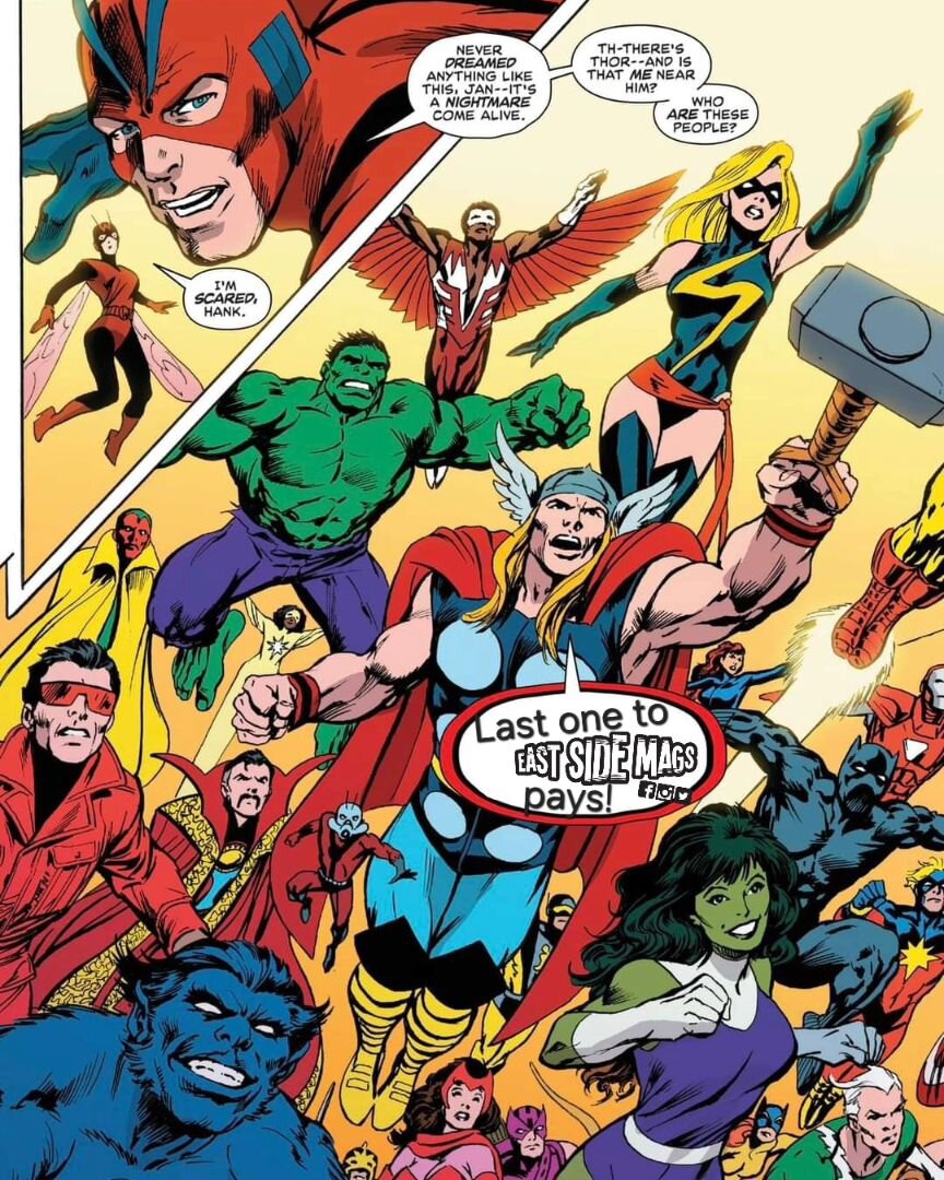 'Nuff said.

#EastSideMags #comics #comicbooks #marvel #marvelcomics #avengers #classic #thor #antman #wasp #shehulk #beast #scarletwitch #hulk #msmarvel #falcon #quicksilver #blackpanther #ironman #drstrange #wonderman #quasar #captainmarvel #hawkey