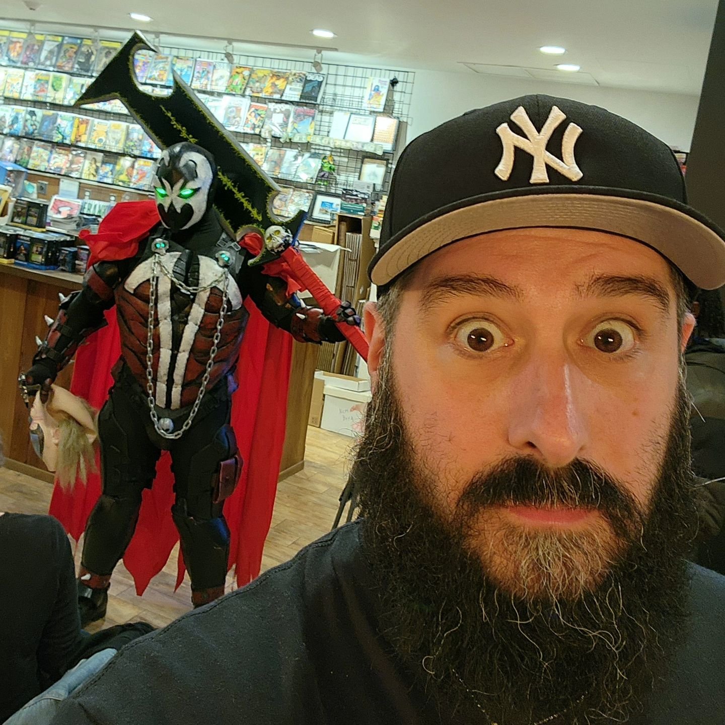 Yooo! #Spawn himself showed up!

@tchallasheen @ericaschultzwrites @toddmcfarlane 

#EastSideMags #comics #comicbooks #ratcity #signing #fun #community #montclairnj #montclaircenter #shopeatrepeatmontclair #loveourmontclair #love