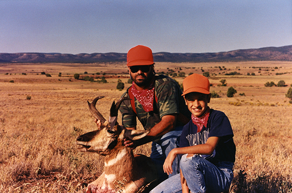  Dad and I with Pronghorn