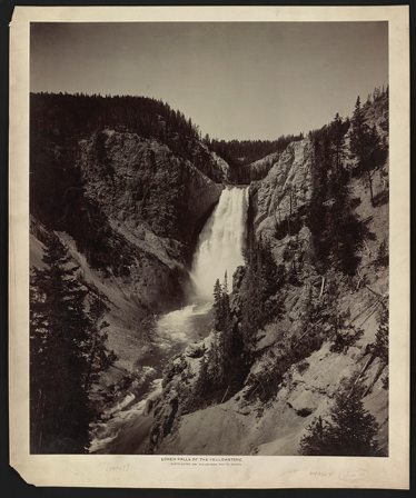  William Henry Jackson, "Lower Falls of Yellowstone" 1892 — Library of Congress