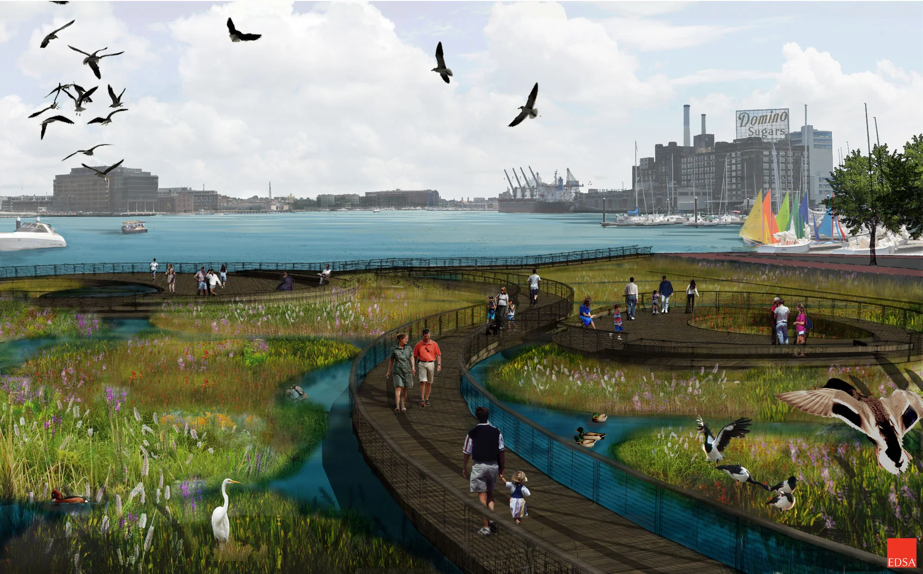 Harborview Floating Wetlands in Baltimore