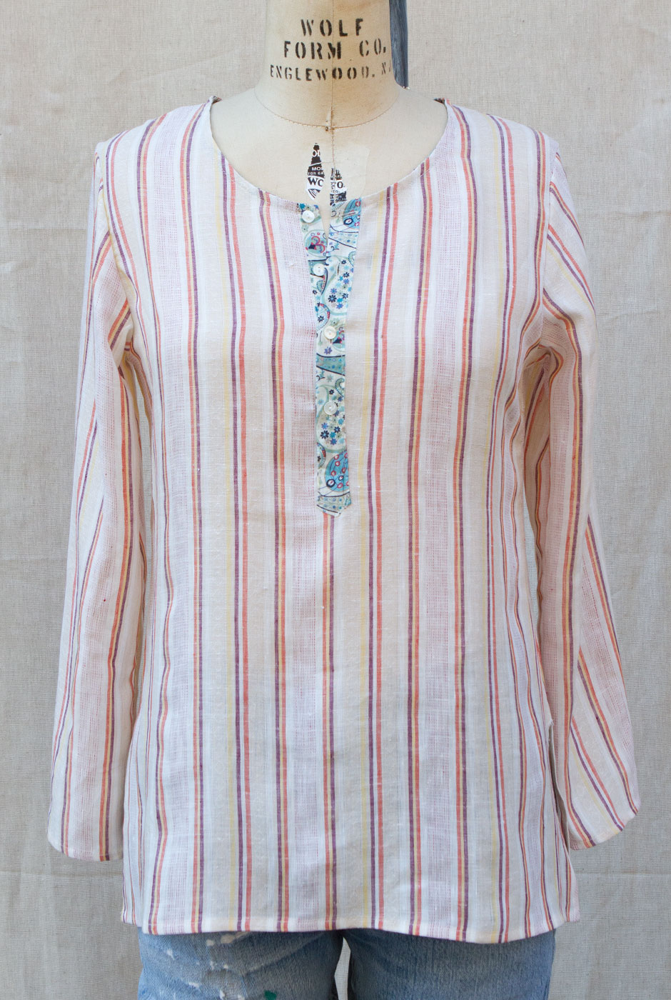 sailorrose_KURTA STRIPED_LINEN_with_LIBERTY_PAISLEY_TRIM_front.jpg