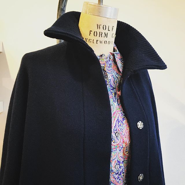 Just arrived in-store. Luxurious #scottish #cashmere sweater coat. Come see this beauty. #libertyoflondonfabric #libertyprints #oldportmaine #oldport #scottishcashmere #winterfashion2019