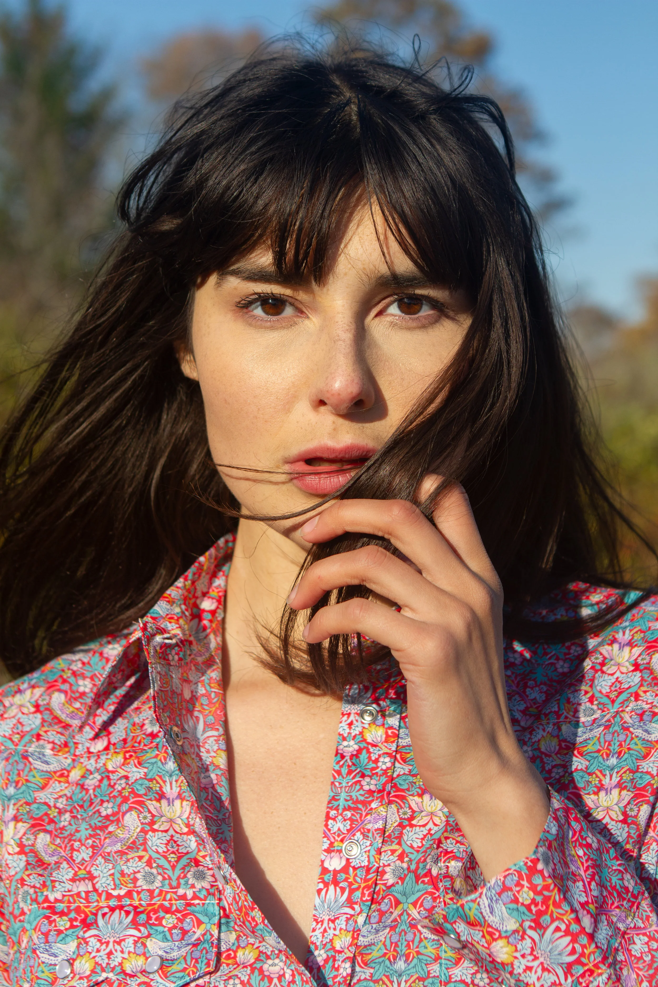 COWGIRL SHIRT in Red Strawberry Thief
