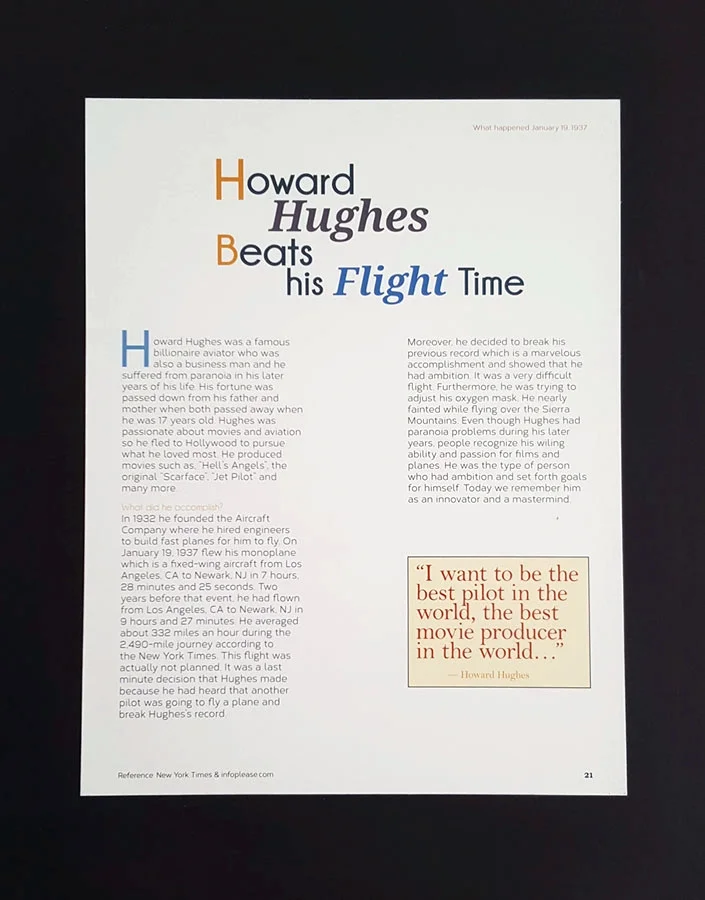 One Page Editorial