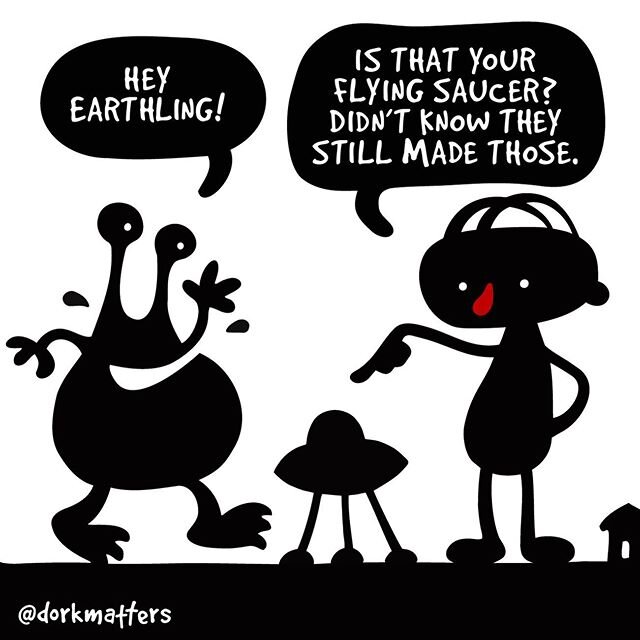 I miss Gary Larson&rsquo;s aliens. .
.
.
.

#dorkmatters #procreate #artmash #flyingsaucer #aliens #space #webcomicseries #webtoon #cartoonart #cartoon #blackandwhitecartoon #funnycomic  #darkcomedy #darkcomics #indycomics #webcomic
#comicsofinstagra
