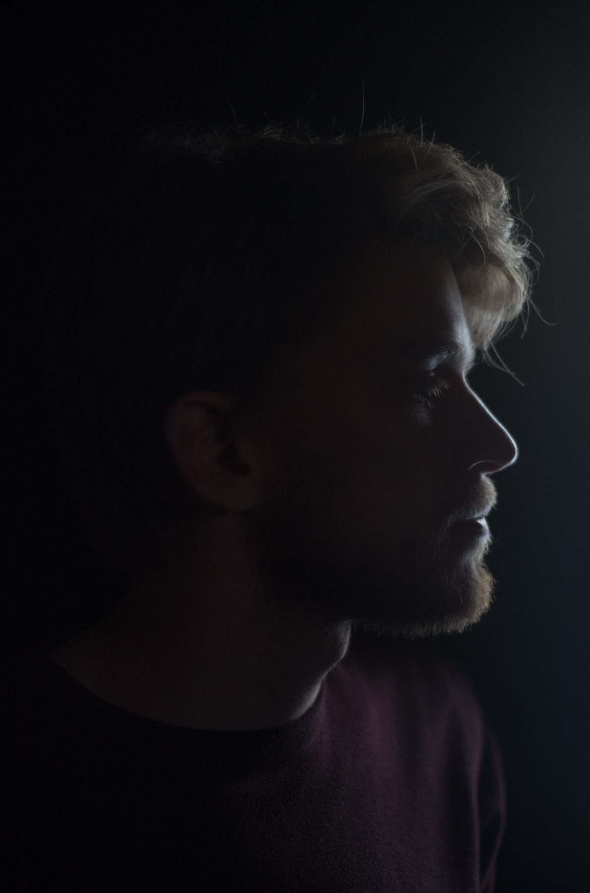 Daniel Wilhite sits for a portrait in natural light in the Adirondacks, NY Janurary, 2019.