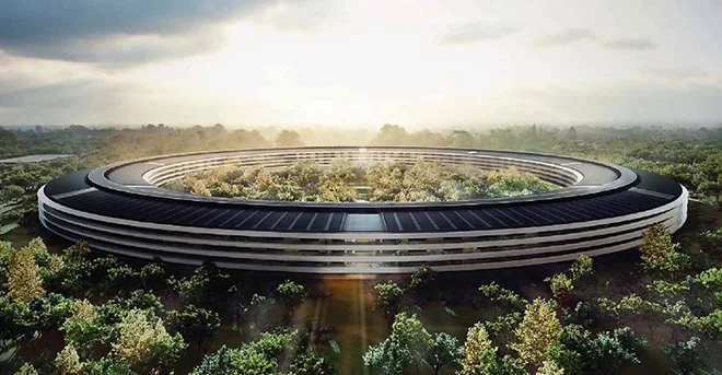 Drone eyes Apple spaceship campus as new GC team steps in 