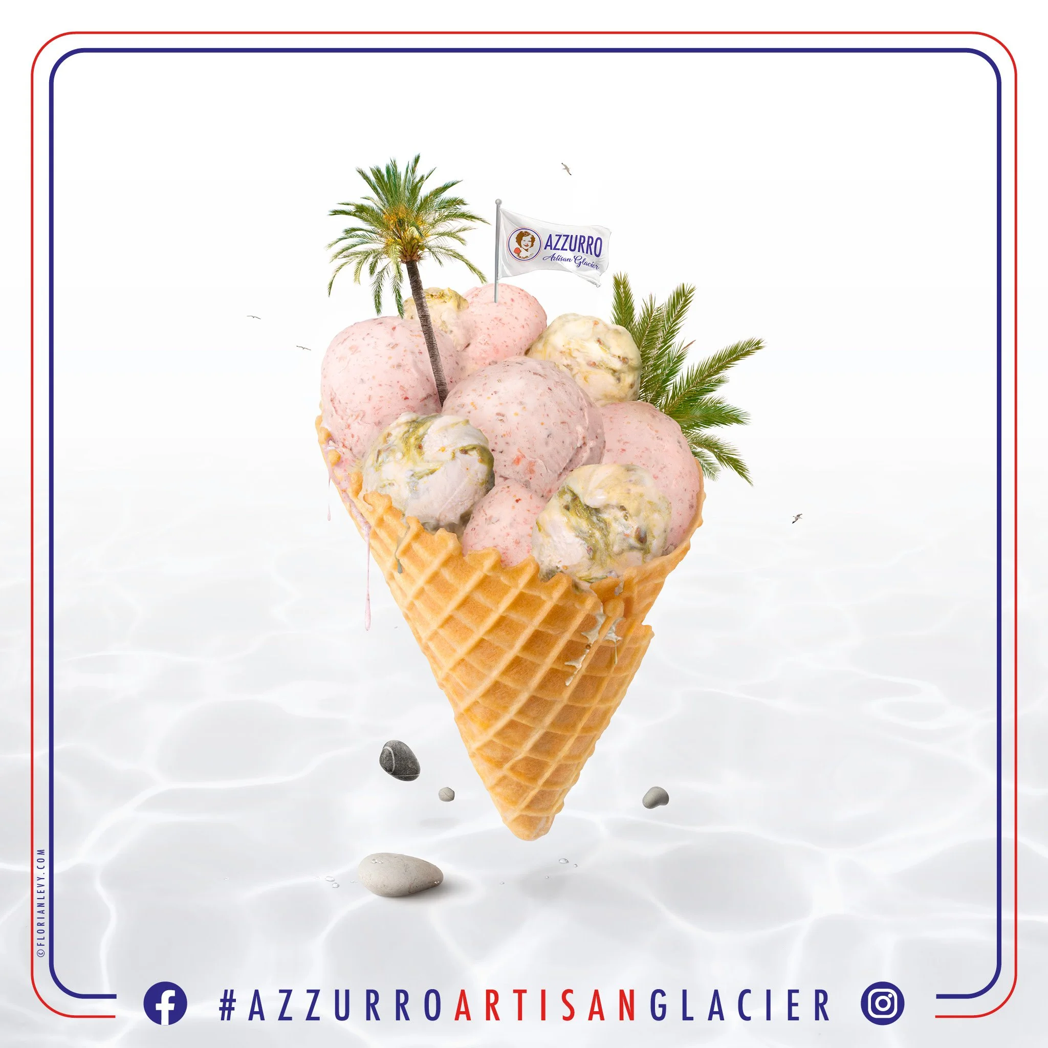 AZZURRO x NCE project
Photography + retouching + matte painting + graphic design