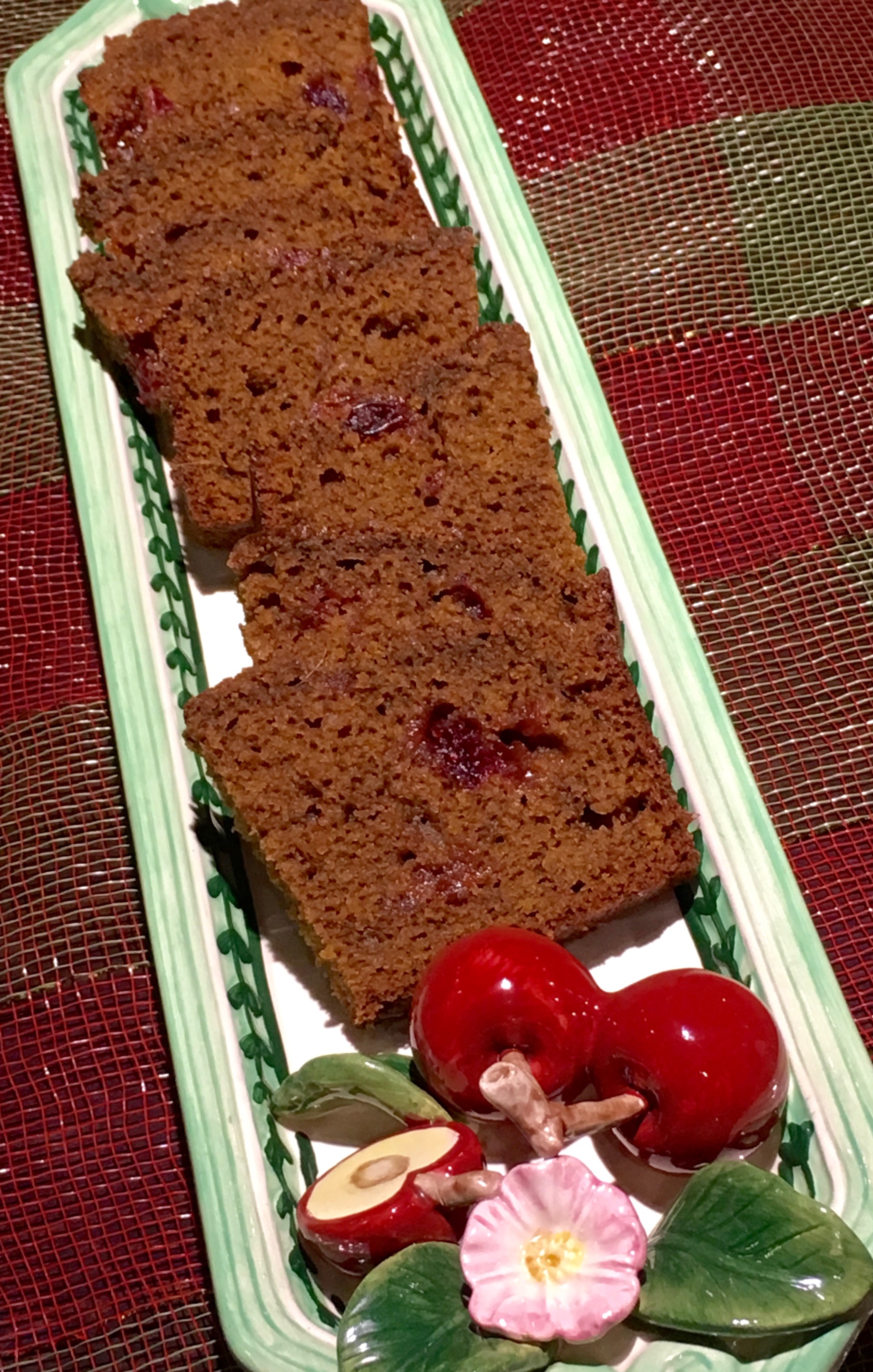 Cranberry cake samples give at the Summit Meat House