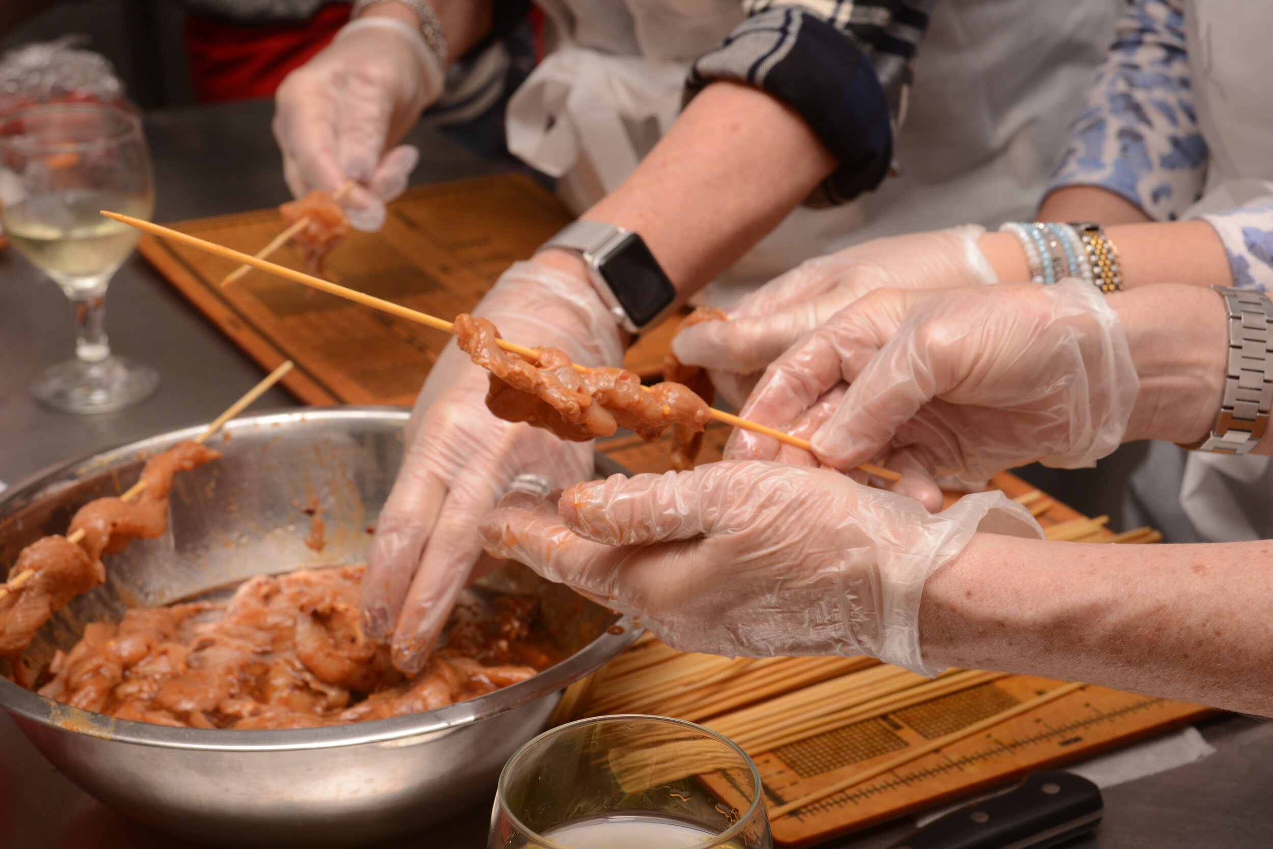 culinary private event chicken satay