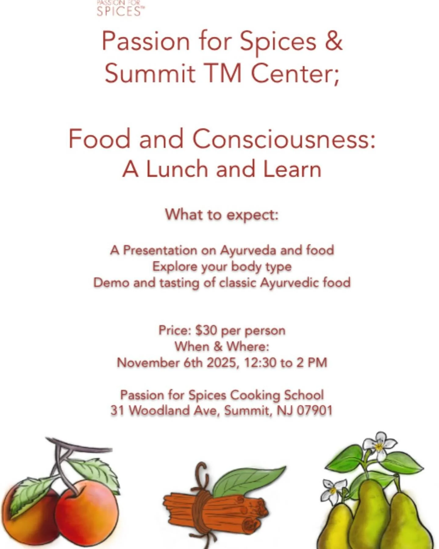 Please join us for this lunch and learn where you can learn about your body type . Mindful eating is a habit we can cultivate. Please come and enjoy this informative session.