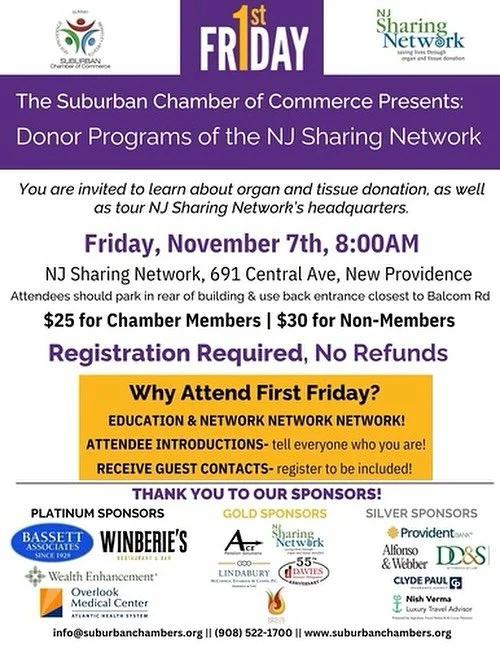 @suburbanchambers , Please join us today at @njsharingnetwork