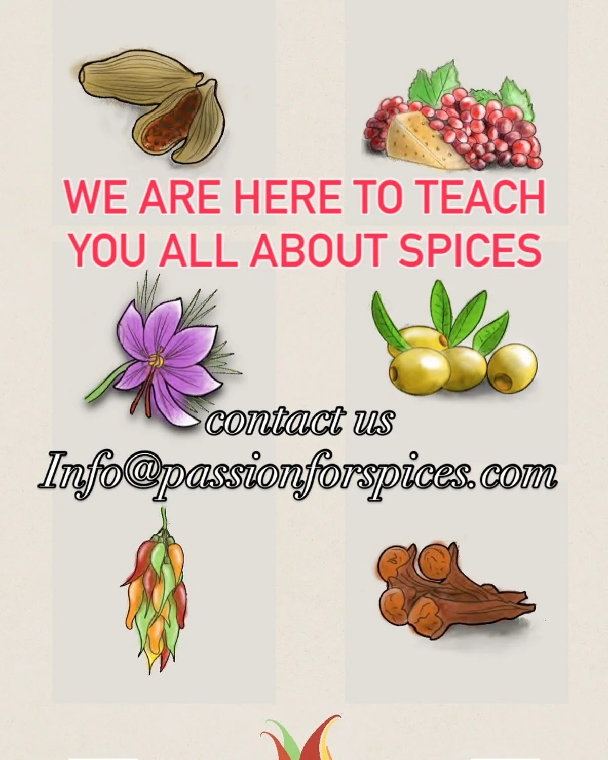 @passionforspices We are introducing many classes to teach about Spices and how to use them every day in your kitchen.
